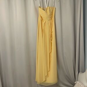 David’s bridal yellow bridesmaid dress